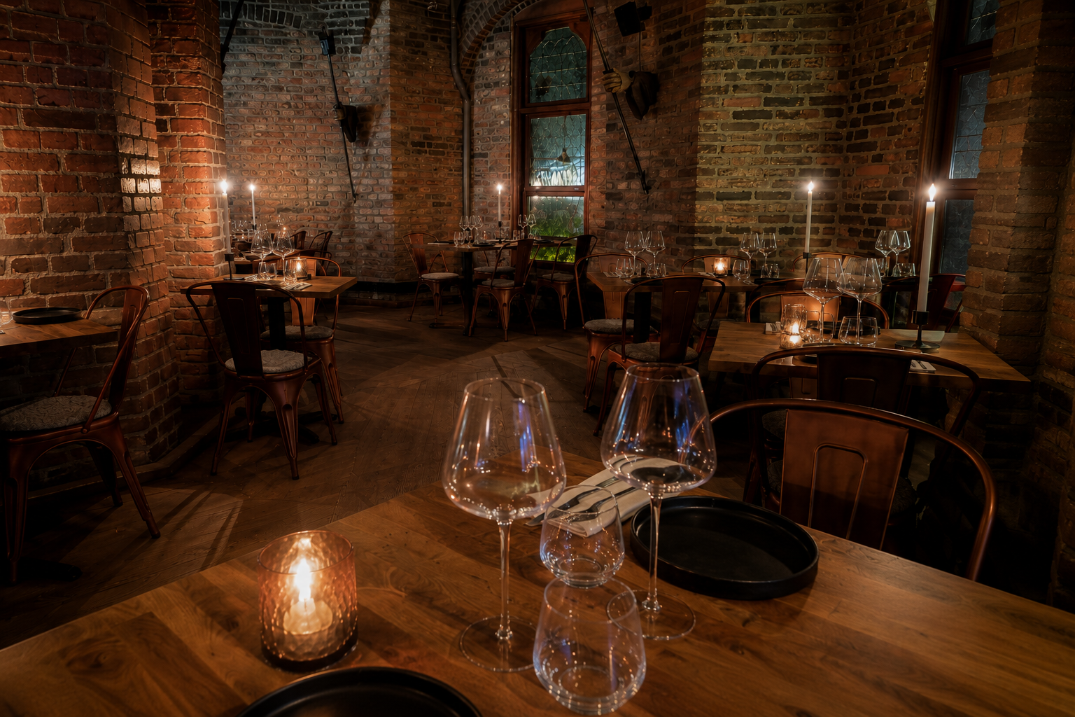 Restaurang Trappan vid Kärnan i Helsingborg — dukad middag och utsikt över stadens kulturhistoriska hjärta